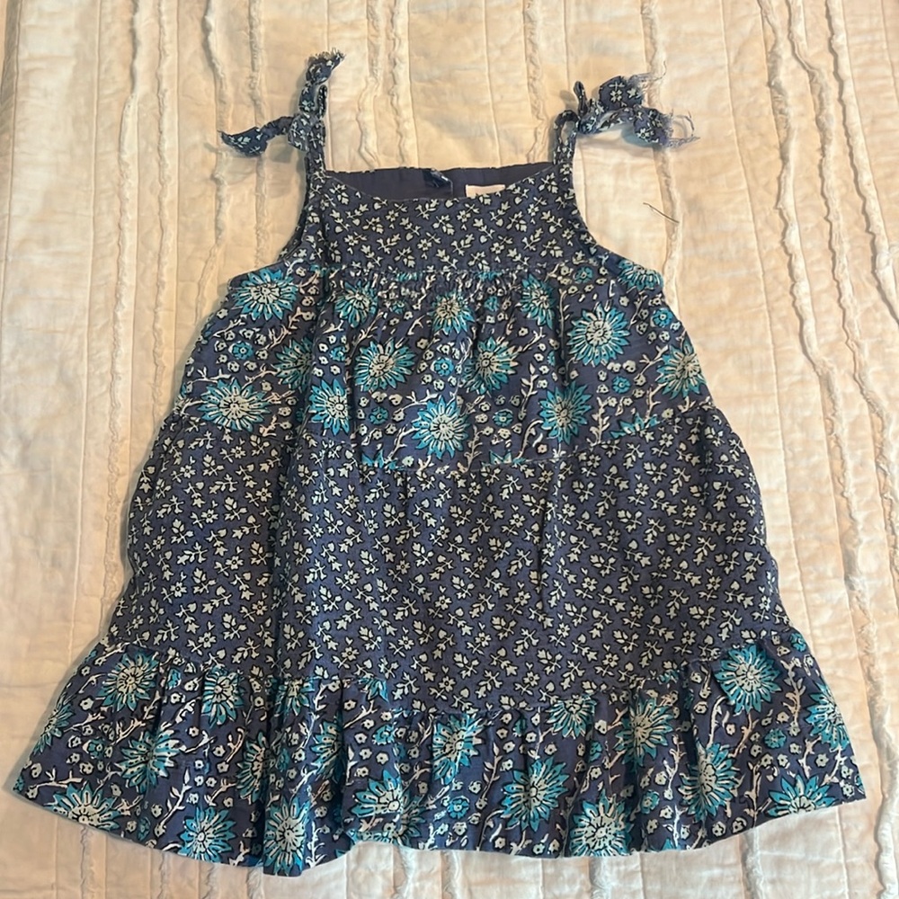 Baby GAP blue floral lined dress 18-24 months